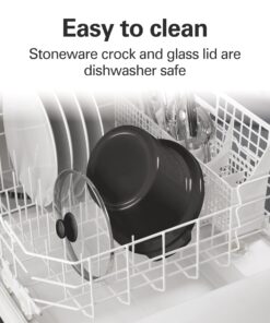 Hamilton Beach Programmable Slow Cooker with Flexible Easy Programming, 5 Cooking Times, Dishwasher-Safe Crock, Lid, 7 Quart, Silver 33 81qtc1ACAdL