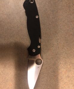 Spyderco Para Military 2 Signature Knife with 3.42" CPM S45VN Steel Blade and Durable G-10 Handle - PlainEdge - C81GP2 Black Handle - Stainless Steel Blade 76 81qvsgvtsPL