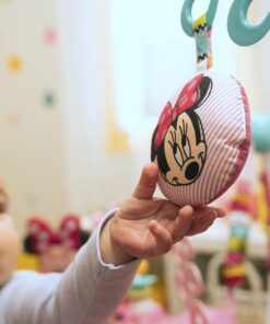 Bright Starts Disney Baby MINNIE MOUSE PeekABoo Baby Activity Center Jumper with 8 Toys, Lights & Sounds, 360-Degree Seat, 6-12 Months (Pink/Blue) 37 81qw54RpHmL