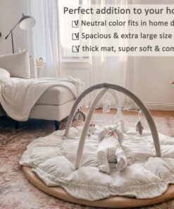 5-in-1 Thick & Plush Play Gym, Activity Gym & Play Mat, Cat Bed, Dog Bed, Convertible Stage-Based Developmental from Baby to Toddler, Ball Pit, Soft Plush Pet Bed, Pet Cushion, Balls are not Included Grey 18 81qw7 W1mL