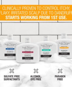 Neutrogena Scalp Therapy Anti-Dandruff Shampoo Extra Strength, with 3% salicylic acid, Fragrance Free, 12 fl oz 16 81qwHZFox8L