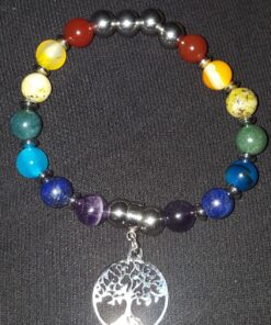 Jovivi 7 Chakras Bracelet Reiki Natural Gemstone Healing Balancing Round Beads Crystal Stone Bracelets for Women 30 81qxSzcGejL