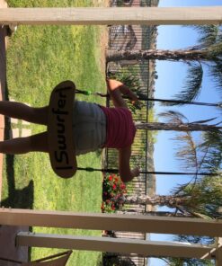 Swurfer Kick Stand Up Outdoor Surfing Tree Swing for Kids Up to 150 Lbs - Hang from Up to 10 Feet High - Includes 24"" SwingBoard, Rope & Handles Green 24 81qym quCuL 1