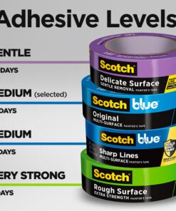 Scotch Painter's Tape Original Multi-Surface Painter's Tape, 2.83 Inches x 60 Yards, 1 Roll, Blue, Paint Tape Protects Surfaces and Removes Easily, Multi-Surface Painting Tape for Indoor and Outdoor Use 19 81qym0Qm8JL 1