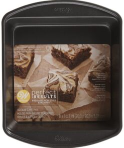 Wilton Perfect Results Premium Non-Stick Bakeware Square Cake Pan, Will Heat Evenly for Years of Quality Baking, 8-inches 12 81qzaHhCuL