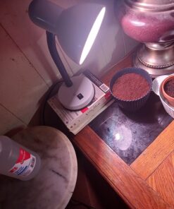 Simple Designs LD1003-WHT Basic Metal Flexible Hose Neck Desk Lamp, White 6.1 x 4.9 x 13.85 1 30 81qzkzQPk4L