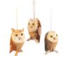GALLERIE II Owls Christmas Xmas Ornament A/3 Natural 63 81r W npjL