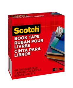 Scotch Book Tape, 1.5 in x 540 in, 1 Roll/Pack, Excellent for Repairing, Reinforcing Protecting, and Covering (845-150) 1.75 H x 4.12 L x 4.0 W 11 81r02RA04oL