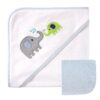 Luvable Friends Unisex Baby Hooded Towel and Washcloth, Blue Elephant, One Size 3 81r1NcAnWBL