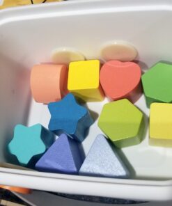 Amazon Basics Wooden Shape Sorter and Rainbow Stacker, Classic Sorting Toy for Babies, Toddlers, Children Age 12+ Months, Multicolor 69 81r2pDapjxL