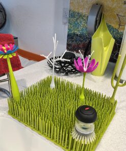 Boon Lawn Countertop Baby Bottle Drying Rack - Spring Green - Bottle Rack and Organizer - Baby Feeding Essentials - 13.5 x 11 x 2.5 - 1 Count 36 81r5pEcNrVL