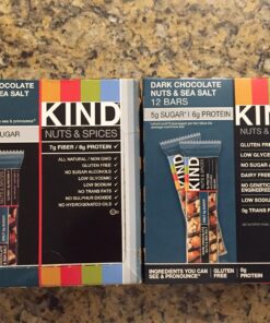 KIND Bars, Dark Chocolate Nuts and Sea Salt, Healthy Snacks, Gluten Free, Low Sugar, 6g Protein, 12 Count 14 Ounce (Pack of 12) 37 81r6ey8uQiL