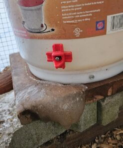 Farm Innovators HB-60P Thermostatically Controlled Heated 2 Gallon Plastic Outdoor Year Round Poultry Chicken Water Bucket Drinker, White/Red Single 21 81r7lRKJAfL