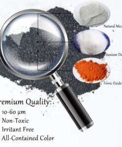 Epoxy Resin Color Pigment - Huge 100g/3.5 Ounces Metallic Mica Powder for Epoxy Resin Art Coloring, Slime Making - Cosmetic Grade Resin Color Dye for Jewelry, Soap Making, Painting, Nails Art (Black) Black 13 81r8pFEcCsL