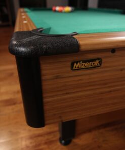 Mizerak Dynasty Space Saver 6.5' Billiard Table with Leg Levelers, Automatic Ball Return, and Classic Green Nylon Cloth 57 81r9Jy529iL