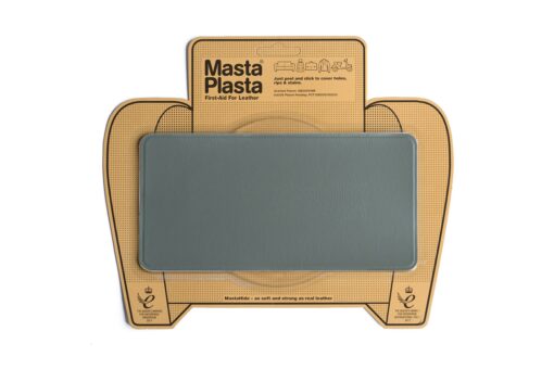 MastaPlasta Self-Adhesive Premium Leather Repair Patch - Gray 8" x 4" (20 x 10 cm), Instant Upholstery-Quality Patches for Sofas, Car Interiors, Bags, Vinyl & More 8in x 4in H Gray Leather