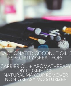 Organic Fractionated Coconut Oil for Skin and Hair, 4 fl oz - Liquid Carrier Oil for Diluting Essential Oils, Hair Growth & Skin Moisturizer - by Pure Body Naturals 31 81rBustGtPL