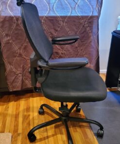 LANDOMIA Ergonomic Office Desk Chair - Mesh Office Chair with Flip up Arms & Adjustable Back Height - Comfortable Computer Task Chairs with Lumbar Support for Heavy People Black 37 81rDE10p2HL 1