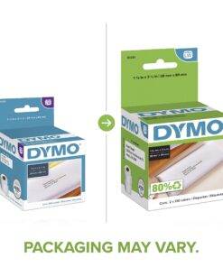 DYMO Authentic LW Mailing Address Labels | DYMO Labels for LabelWriter Label Printers (1-1/8" x 3-1/2"), 2 Rolls of 130 (260 Total) 9 81rDnbHllsS
