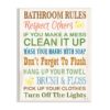 Stupell Home Décor Bathroom Rules Typography Rubber Ducky Bathroom Wall Plaque, 10 x 0.5 x 15, Proudly Made in USA 10x15