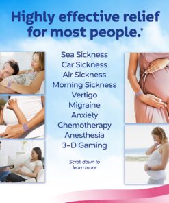 Sea-Band Mama Anti-Nausea Acupressure Wristband for Morning Sickness, Colors May Vary, Pack of 2 27 81rGMaBMlcS