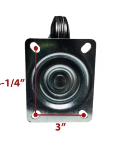 4-Pack of 6" Large Size Solid Rubber Casters (2 Swivel and 2 Fixed) 4 81rGXfl D8L