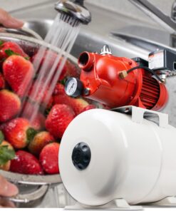 Red Lion RL-SWJ50/RL6H Dual Voltage (115/230 V) 1/2 HP Shallow Well Jet Pump/Tank Combo 12.6 GPM Cast Iron Pump with 5.8 Gallon Pressure Tank, Red/White, 97080503 12 81rHGqxufDL