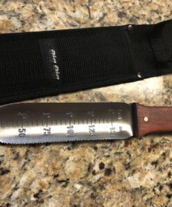 Kiwi Trading - Hori Hori Garden Knife - with Sheath. This Japanese Hori Hori Knife Tool Makes a Great Gardening Gift - Use as a Soil Knife for Sod or as an Ultimate Gardening Knife for Weeding 19 81rHoar UjL