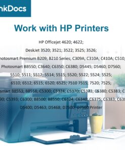 LinkDocs Compatible with Ink Cartridges Replacement for HP 564XL Used with HP Photosmart 5520 5525 6520 7520 5510 6510 7510 7525, Premium C309G Printers (Black, Cyan, Magenta, Yellow, 4 Pack) Black 550, Color 750 9 81rISo9 5nL