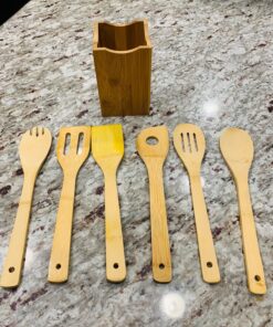 Oceanstar Bamboo Cooking Utensil Set, 12 Inch, Natural 21 81rIuElYPuL