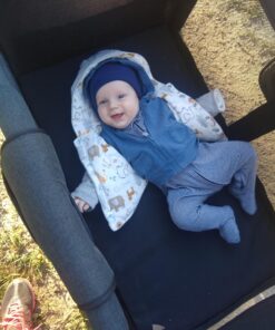 WONDERFOLD W4 Original Quad Stroller Wagon Featuring 4 High Face-to-Face Seats with 5-Point Harnesses, Easy Access Front Zipper Door, and Removable UV-Protection Canopy, Black W4_Original 40 81rJMzDF6rL