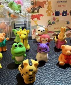 ROSYKIDZ 60PCS Animal Pencil Erasers Bulk for Kids, Take Apart Erasers Toys Desk Pet for Party Favors, Classroom Gifts for Students School Supplies Gift, Easter Basket Stuffers (Random) 60 28 81rKk9j9XCL
