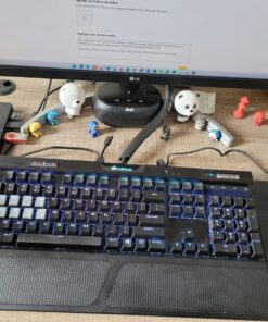 Corsair K70 RGB MK.2 Rapidfire Mechanical Gaming Keyboard - USB Passthrough & Media Controls - Fastest & Linear - Cherry MX Speed - RGB LED Backlit MX SPEED (Linear & Fast) Black 47 81rL8DV4HL