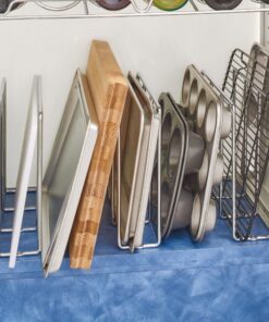 Rev-A-Shelf U-Shaped Wire Tray Divider Bakeware Cookie Sheet Organizer for Wall or Base Kitchen Cabinets for Face Opening of 3.25" Chrome, 596-10CR-52 1 Pack 28 81rLjialhVL