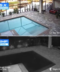 JideTech 5MP PTZ WiFi Camera Outdoor, 5X Optical Zoom Dome Camera with Human/Motion Detection, Auto Tracking, Wireless IP Camera with Mic/Audio, MicroSD (128GB), IR Night Vision, IP66 Weatherproof 40 81rMTNi3xZL