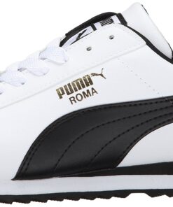 PUMA Men's Roma Sneaker 10 White/Black Leather 37 81rMmp9tQNL
