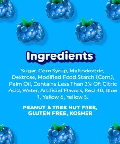 Airheads Candy, Blue Raspberry Flavor, Individually Wrapped Full Size Bars, Taffy, Non Melting, Party, Pack of 36 Bars,0.03 kilogram 22 81rN1KLFazL