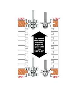 Freud 99-036: 1-3/4" (Dia.) Adjustable Tongue & Groove Bit Set 26 81rOr 1DyfL 1
