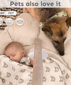 5-in-1 Thick & Plush Play Gym, Activity Gym & Play Mat, Cat Bed, Dog Bed, Convertible Stage-Based Developmental from Baby to Toddler, Ball Pit, Soft Plush Pet Bed, Pet Cushion, Balls are not Included Grey 20 81rP9DYjhtL