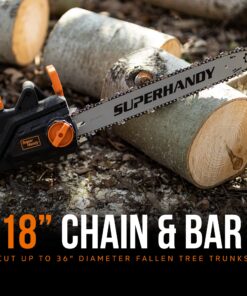 SuperHandy Chainsaw 18-Inch Corded Electric 120VAC 15-Amp 1800W Lightweight Wood Tree Cutting Forestry Landscaping 11 81rPbvjk CL