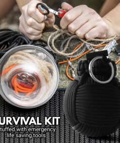 Holtzman’s Survival Kit Paracord Grenade The #1 Best 48 Tool Emergency kit Solid Black 15 81rQ9CfrDfL