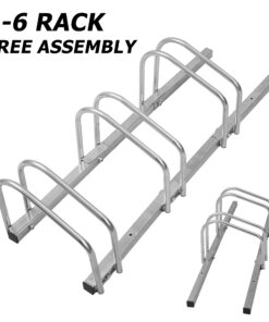 Alternative view of Hromee Bike Floor Parking 1-6 Rack Adjustable Bicycle Storage Organizer Stand for Garage, Silver