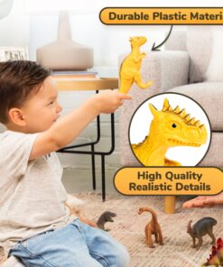 PREXTEX 10'' Dinosaur Figures - 12 Plastic Dinosaur Toys for Boys & Girls - Assorted Dinosaurs Include T-Rex & More - Dinosaur Toys for Kids 3-5+ 10 Pack - 8-10 Inch Assorted 23 81rRORy2rQL