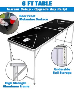 GoPong 6-Foot Portable Folding Beer Pong / Flip Cup Table (6 balls included) 8 81rRnGJIgML