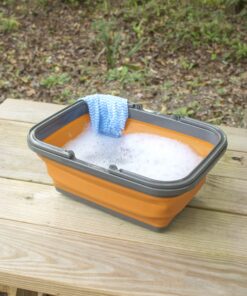 ustFlexWare Collapsible Sink with 2.25 Gal Wash Basin for Washing Dishes and Person During Camping, Hiking and Home 28 81rV2sG3kDL