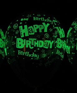 11 inch Glow in the Dark Happy Birthday Glow Party Latex Balloons (10) 10 11 81rVkkpT6L