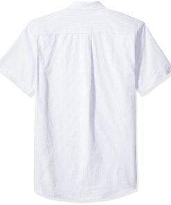 Alternative view of Amazon Essentials Men's Regular-Fit Short-Sleeve Pocket Oxford Shirt XX-Large Blue Stripe