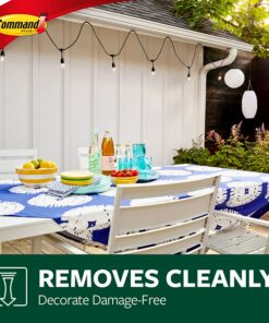 Command Outdoor Light Clips, Damage Free Hanging Light Clips with Adhesive Strips, Wall Clips for Hanging Outdoor Christmas Decorations, Lights and Cables, 20 Clear Clips and 24 Command Strips 20 Clips 29 81rW31Q6MpL