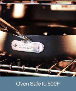 All-Clad HA1 Hard Anodized Nonstick Cookware Set 10 Piece Induction Oven Broiler Safe 500F, Lid Safe 350F Pots and Pans Black 10-Piece 20 81rWQkcS7WL