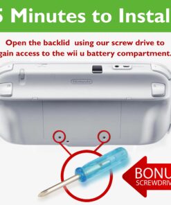 Other Future Wii U Gamepad Battery Pack 3600 mAh Aftermarket Rechargeable Replacement 11 81rWb4nKGL